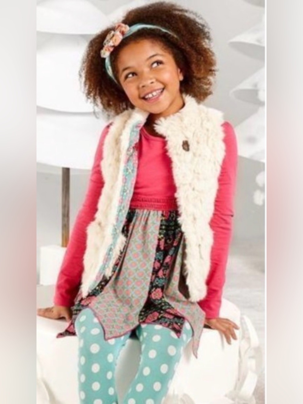 Reversible Faux Fur Vest GIRLS